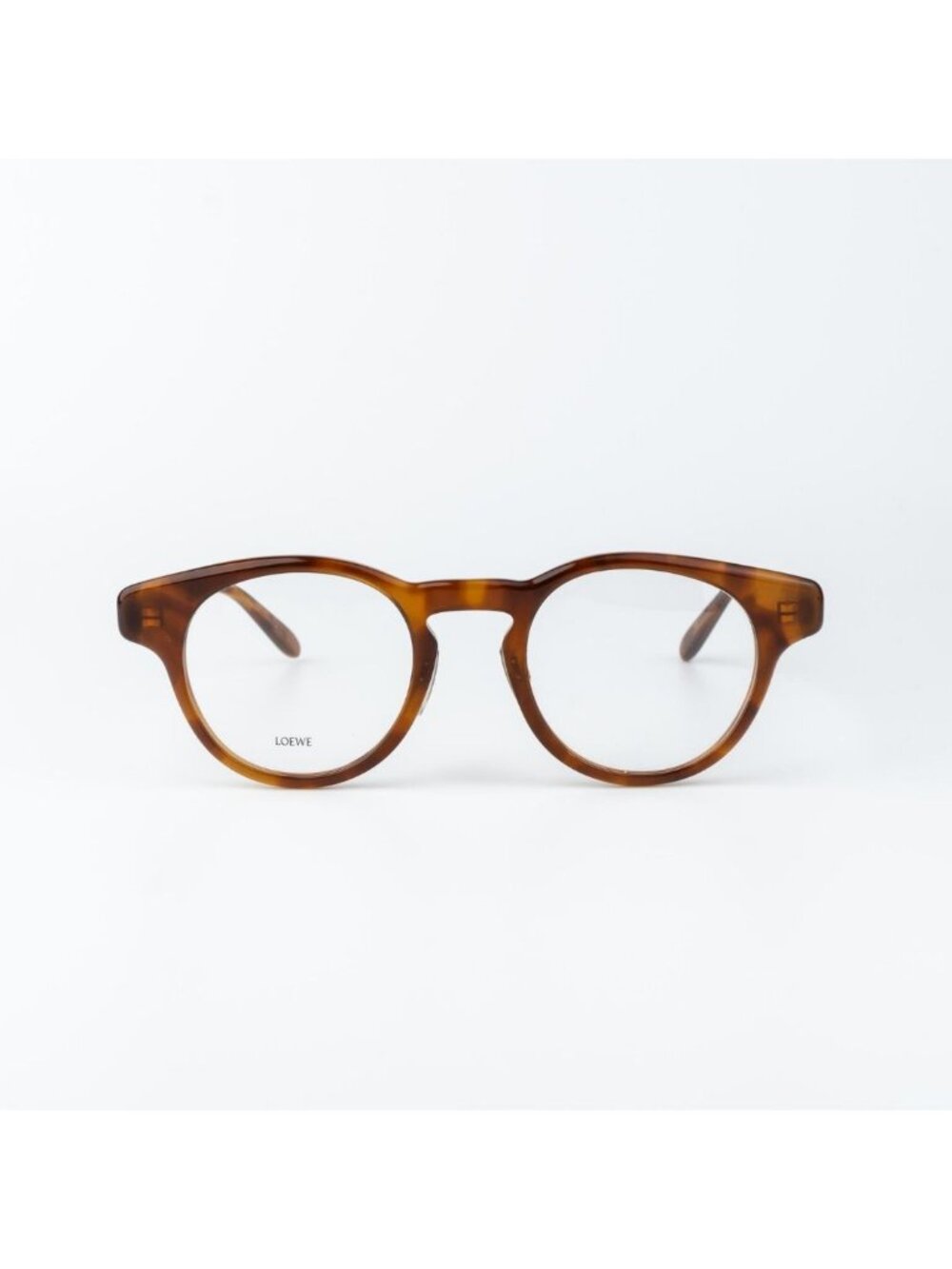 Loewe Men Eyeglasses Blonde Havana Demo Round LW50085F 053 NEW AUTHENTIC